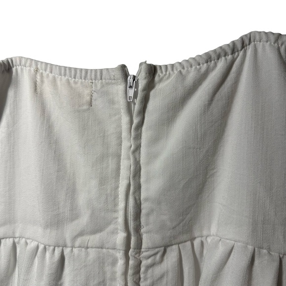 Altar’d State Tiered White flutter sleeve short dress - Picture 7 of 8